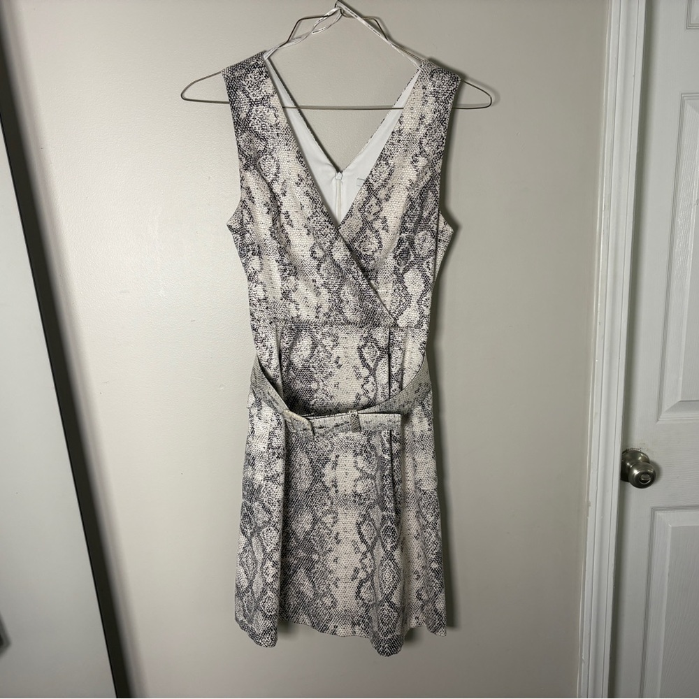 Julia Jordan Snake Print Dress in Black and Cream